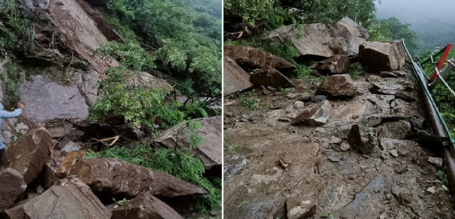 रोकी गई केदारनाथ यात्रा, पैदल मार्ग पर बोल्डर गिरे, श्रद्धालुओं को आगे जाने से रोका